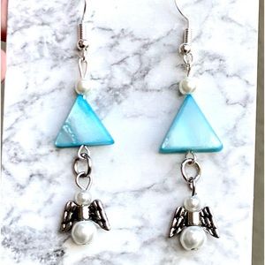 10. Angel charm beachy earrings